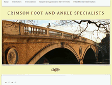 Tablet Screenshot of crimsonfootandankle.com